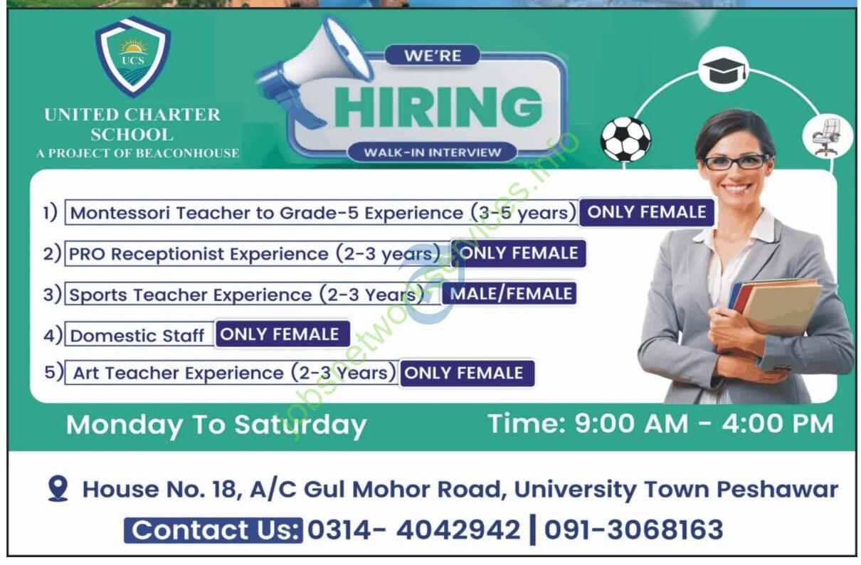 United Charter School Beaconhouse Peshawar Jobs 2026 Latest